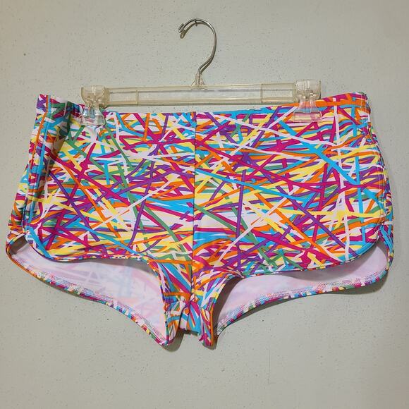 CW California Waves Women's Confetti Boyshort Swimsuit Bottoms XL 906550‎ - Picture 1 of 5